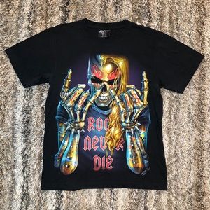 Rock Chang 3D Tattoo Stud Skull Ghost T-Shirt